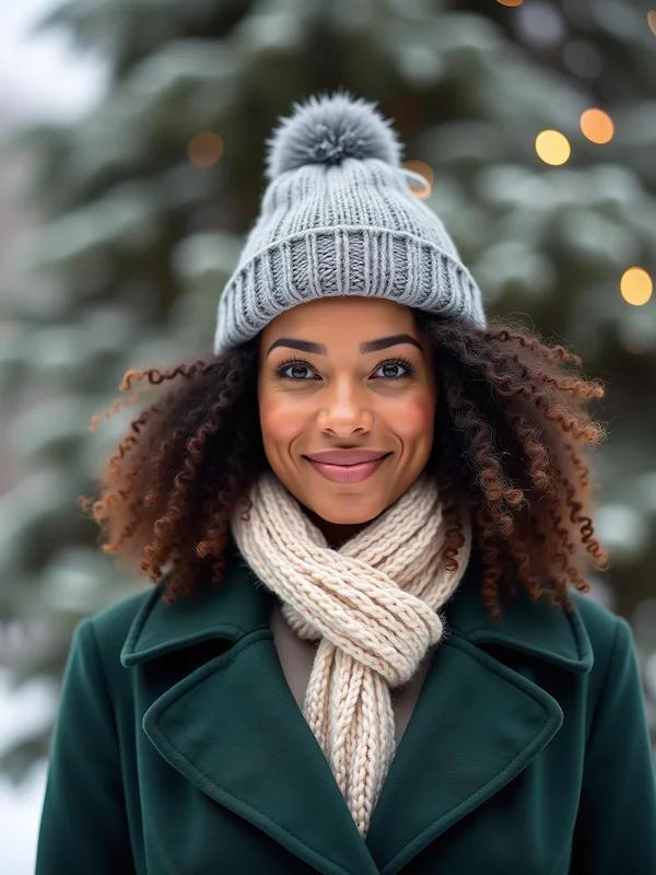 Seasonal profile photo with a subtle Christmas theme