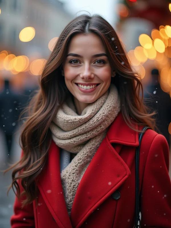 Christmas-inspired portrait suitable for social profiles