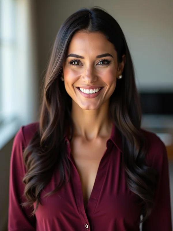 AI dating profile photo example – casual outdoor scene showing friendly expression