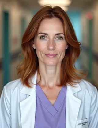 Professional physician portrait with simple composition