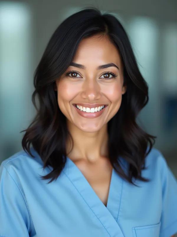 Professional doctor headshot with neutral background