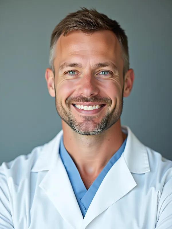 Doctor portrait suitable for clinical profiles