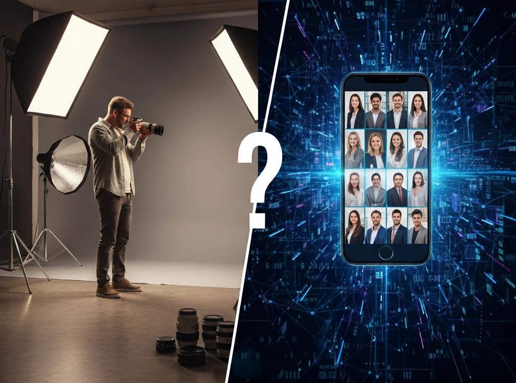 AI Headshots vs Studio Photography: Which Is Better for Your LinkedIn Profile?