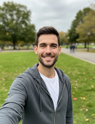 Before professional headshot transformation