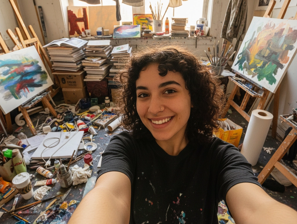 Messy background example