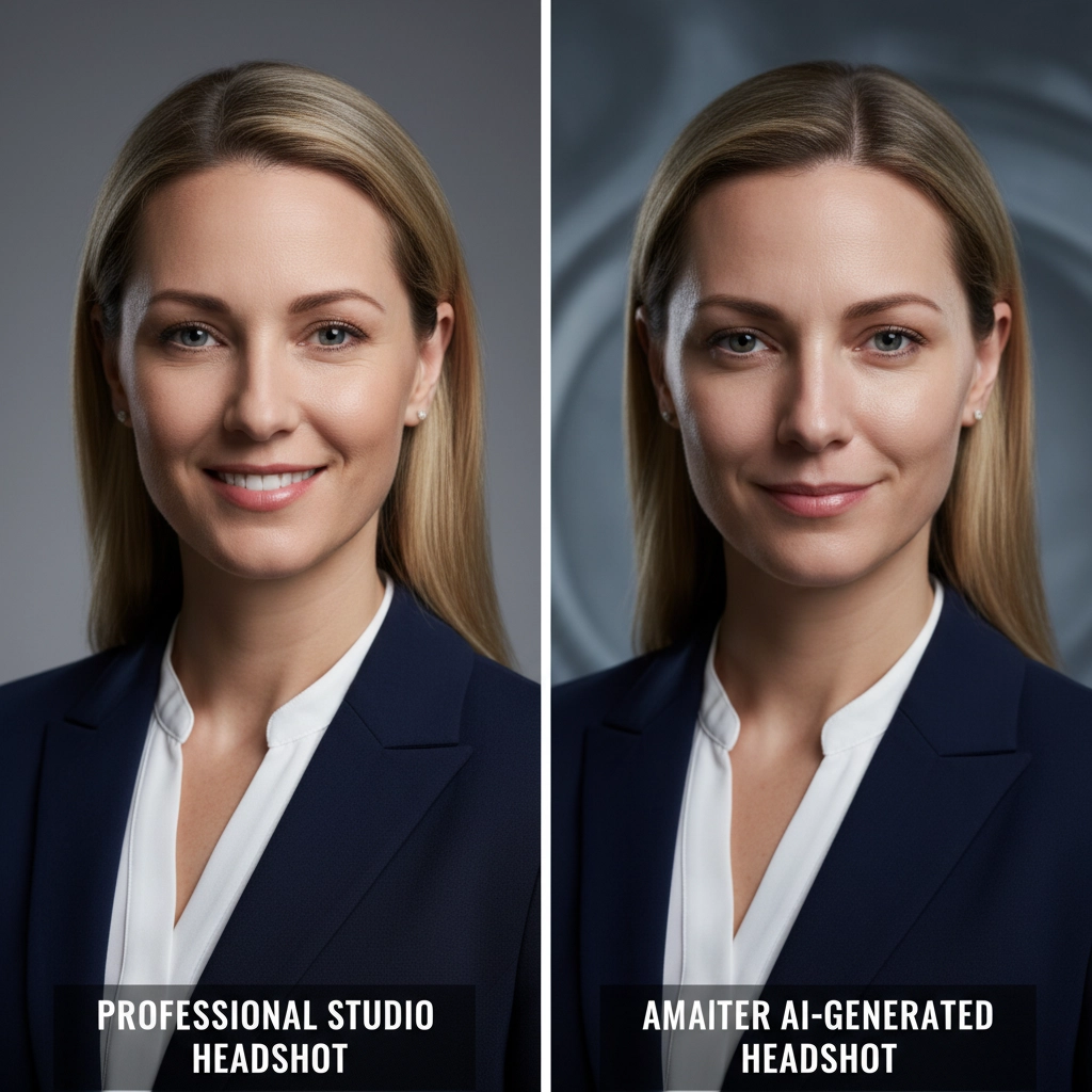 Amateur AI-generated headshot example
