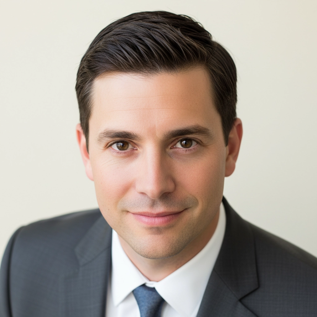 Professional headshot eye contact example