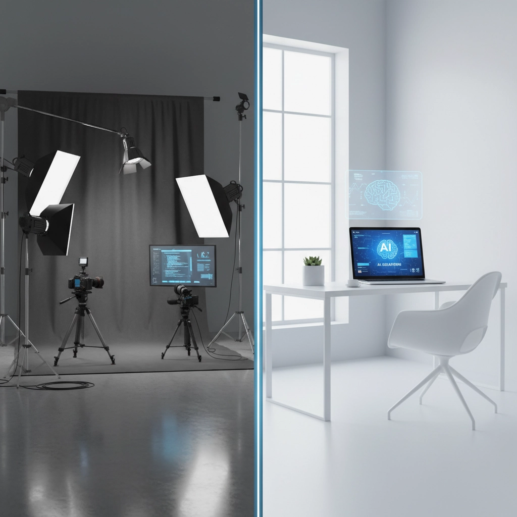 Headshot AI vs studio video