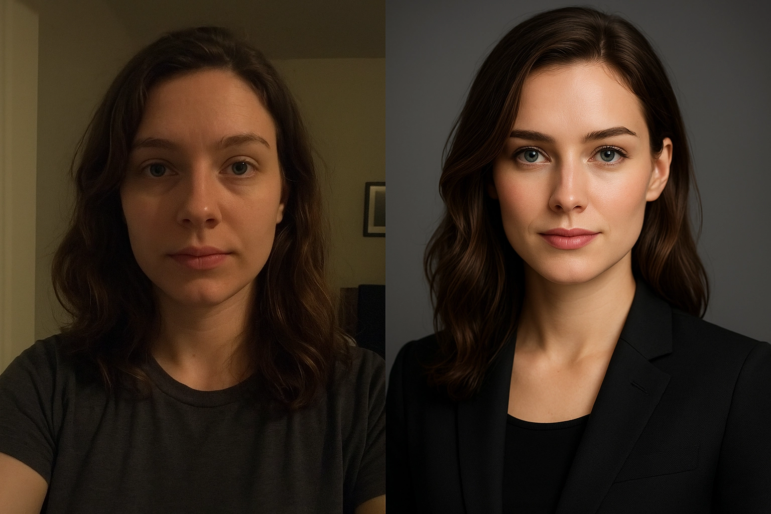 From selfie to professional AI headshot