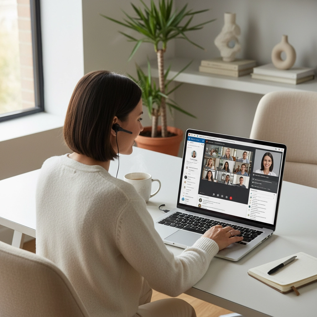 Woman Online with New Headshot