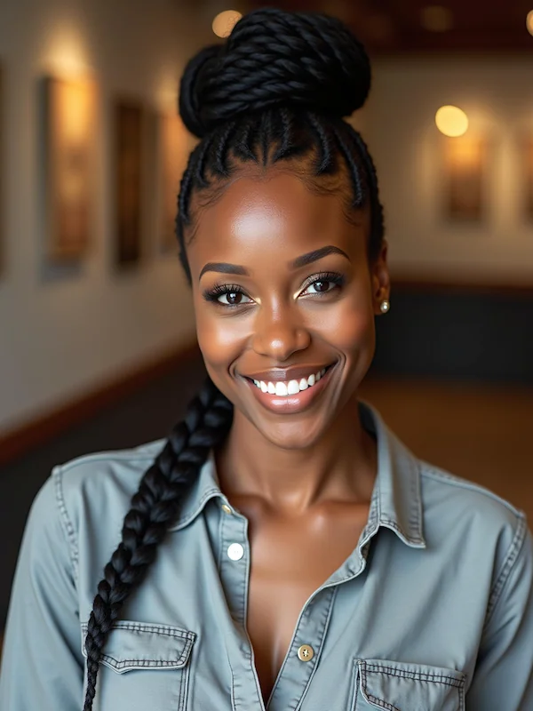 AI dating headshot example